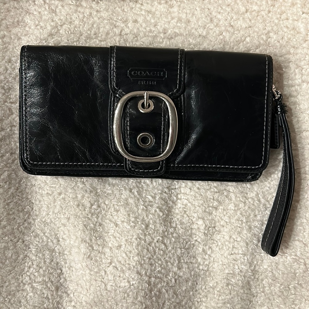 Coach Patent Buckle Wallet